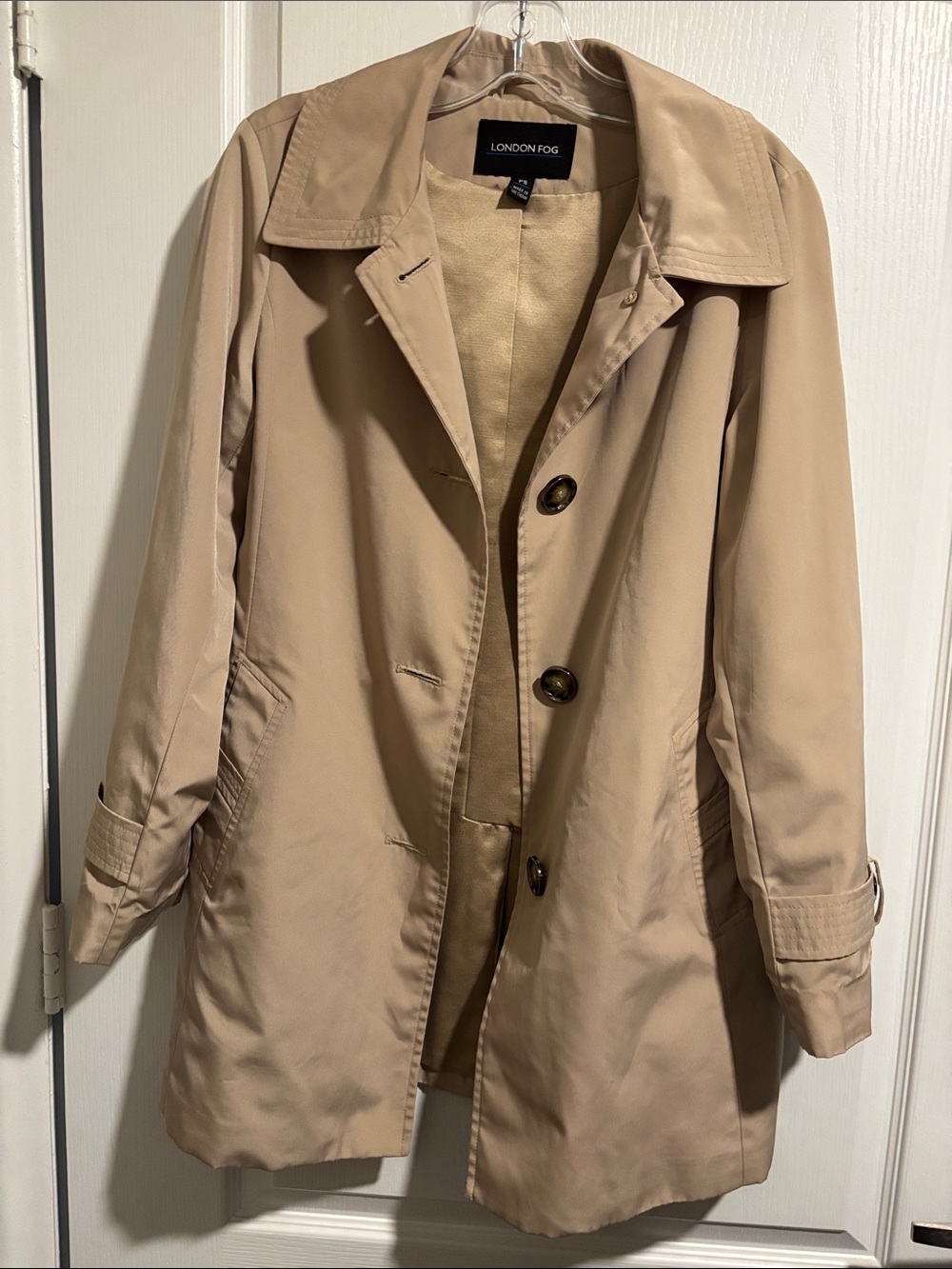 London Fog Tan Single-Breasted Trench Coat